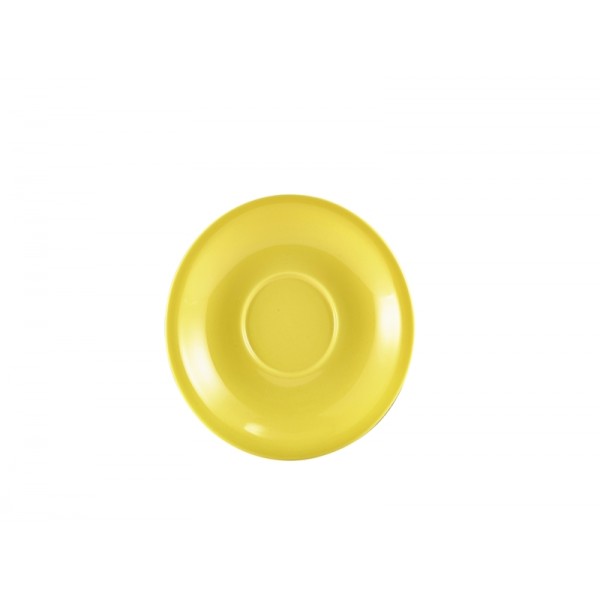 Genware Porcelain Yellow Saucer 13.5cm (Pack of 6)