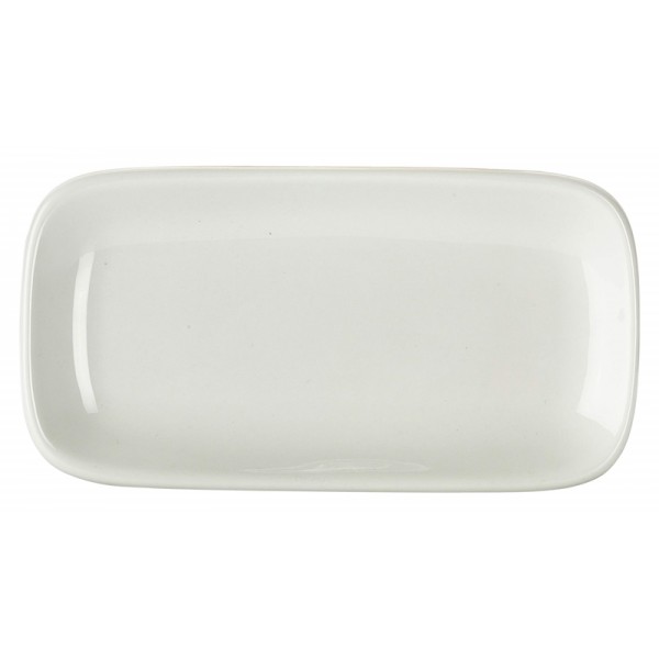 Royal Genware Rectangular Rounded Edge Plate 19.5 x 10cm (pack of 6)