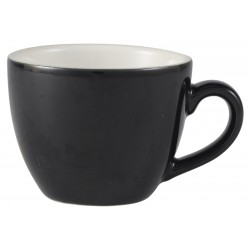 Royal Genware Bowl Shaped Cup 9cl Black (Pack of 6)