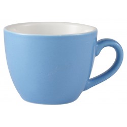 Royal Genware Bowl Shaped Cup 9cl Blue (Pack of 6)
