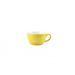 Genware Porcelain Yellow Bowl Shaped Cup 25cl/8.75oz (Pack of 6)
