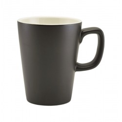 Matt Black Porcelain Latte Mug 34cl/12oz (Pack of 6)
