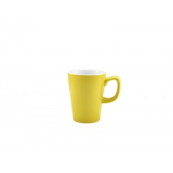 Genware Porcelain Yellow Latte Mug 34cl/12oz (Pack of 6)