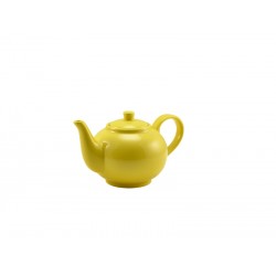 Genware Porcelain Yellow Teapot 45cl/15.75oz (Pack of 6)