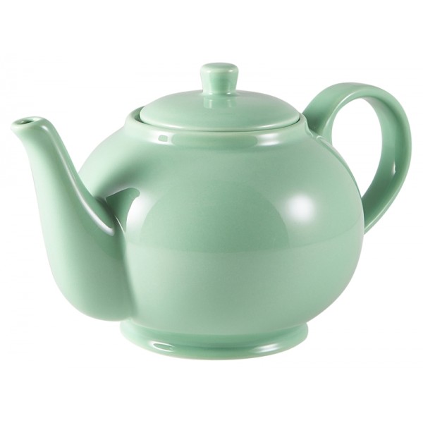 Royal Genware Teapot 85cl/30oz Green (Pack of 6)