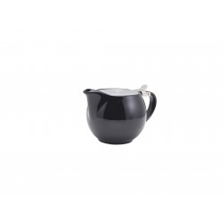 GenWare Porcelain Black Teapot with St/St Lid & Infuser 50cl/17.6oz (Pack of 6)