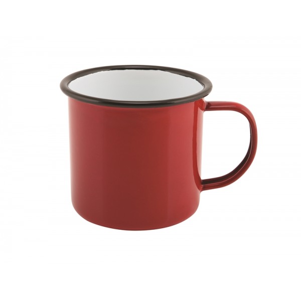 Enamel Mug Red 36cl/12.5oz 9 (Dia.) x 8 (H) cm