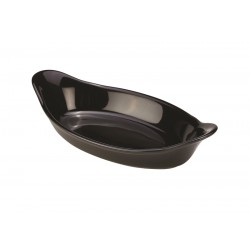 Royal Genware Oval Eared Dish 22cm Black (pack of 4)