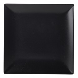 Luna Square Coupe Plate 21cm Black Stoneware (pack of 6)