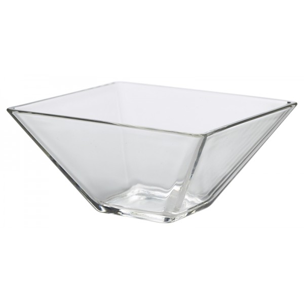Square Glass Bowl 14 x 7cm H 54cl/19oz (pack of 6)