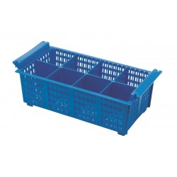 8 Compart Cutlery Basket (Blue) Compartment size 9cm square