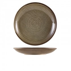 Terra Porcelain Smoke Grey Deep Coupe Plate 28cm (Pack of 6)