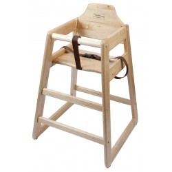Wooden High Chair - Light Wood Supplied flat-packed
