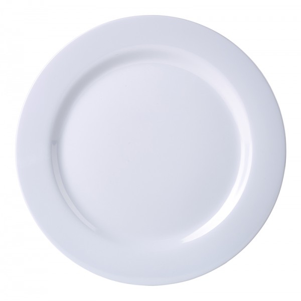 Genware 9" Melamine Dinner Plate White (pack of 12)