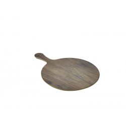 Wood Effect Melamine Paddle Board Round 17" 42 (L) x 30cm (Dia.)