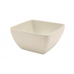 White Melamine Curved Square Bowl 12.5cm Depth 6cm - 60cl/21.1oz