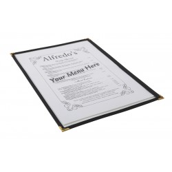 American Style Clear Menu Holder - 1 Page 2 Sides Facing