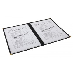 American Style Clear Menu Holder - 2 Page 4 Sides Facing