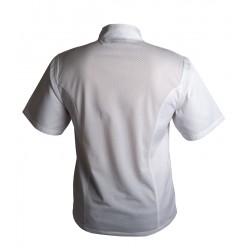 Coolback Press Stud Jacket (Short Sleeve) White S