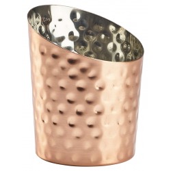 Copper Plated Hammered Angled Cone 11.6 x 9.5cm Dia. (Pack of 12)