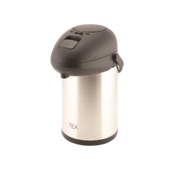 Tea Inscribed Stainless Steel Vacuum Pump Pot 2.5L 330mm high