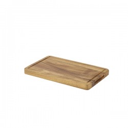 Genware Acacia Wood Serving Board GN 1/4 26.5 x 16 x 2cm